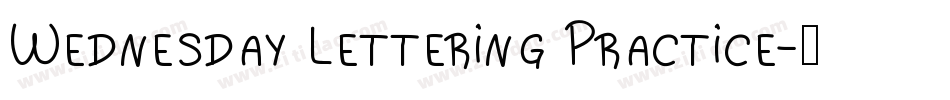 Wednesday Lettering Practice字体转换
